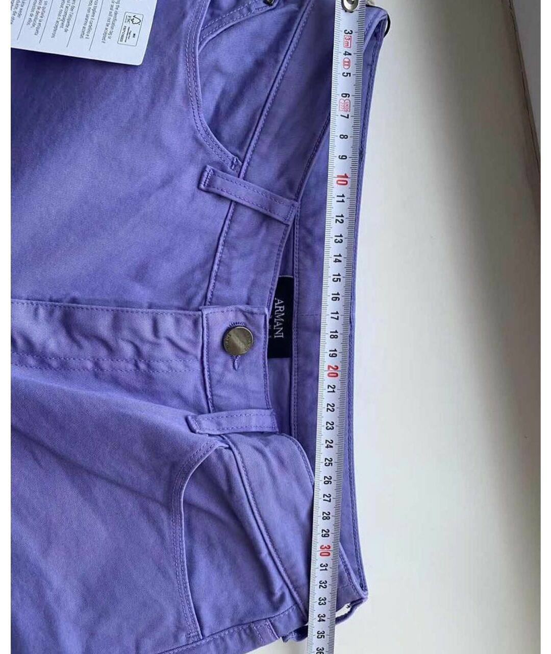 ARMANI JEANS Фиолетовые хлопковые джинсы слим, фото 6