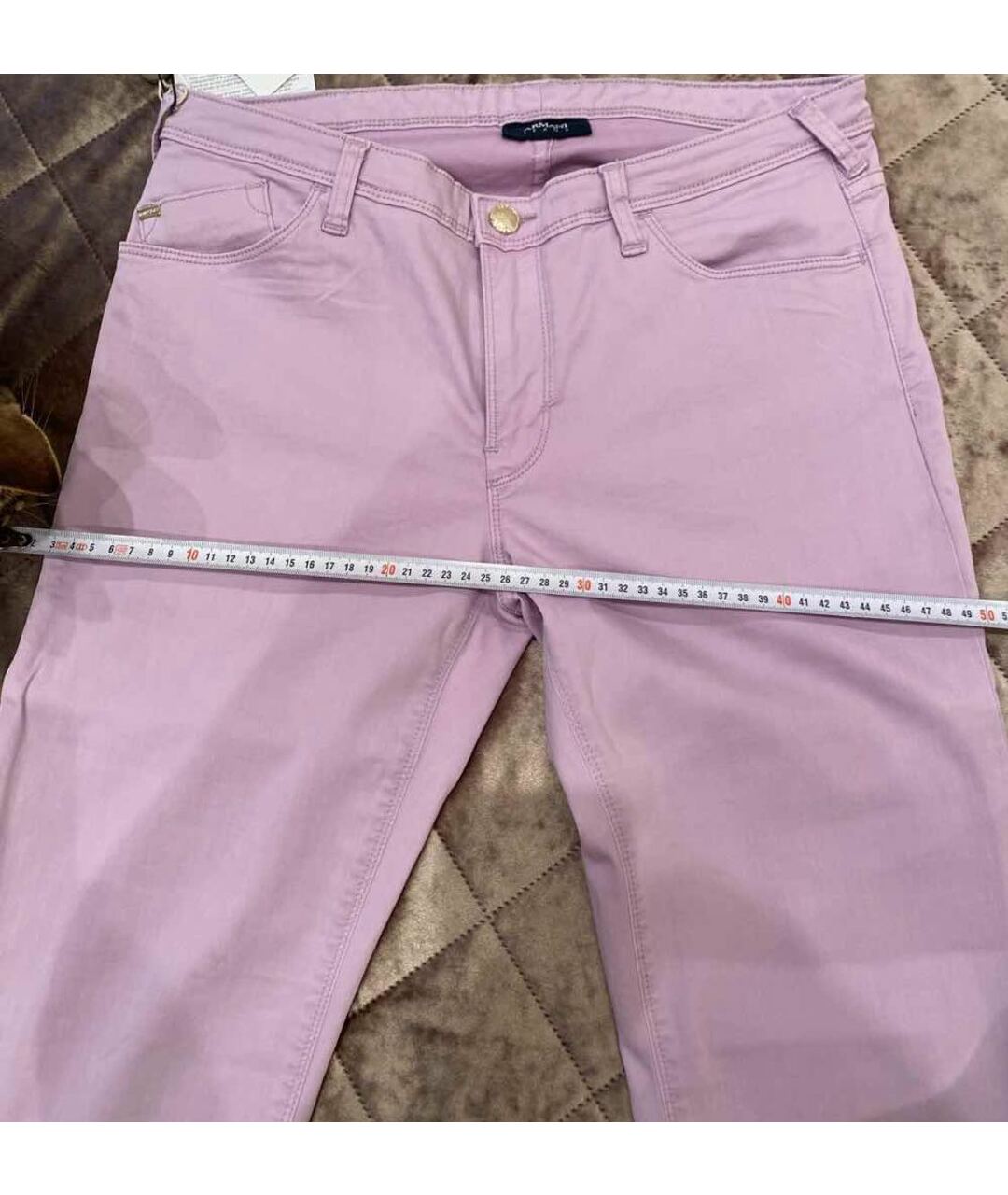 ARMANI JEANS Розовые хлопковые джинсы слим, фото 7
