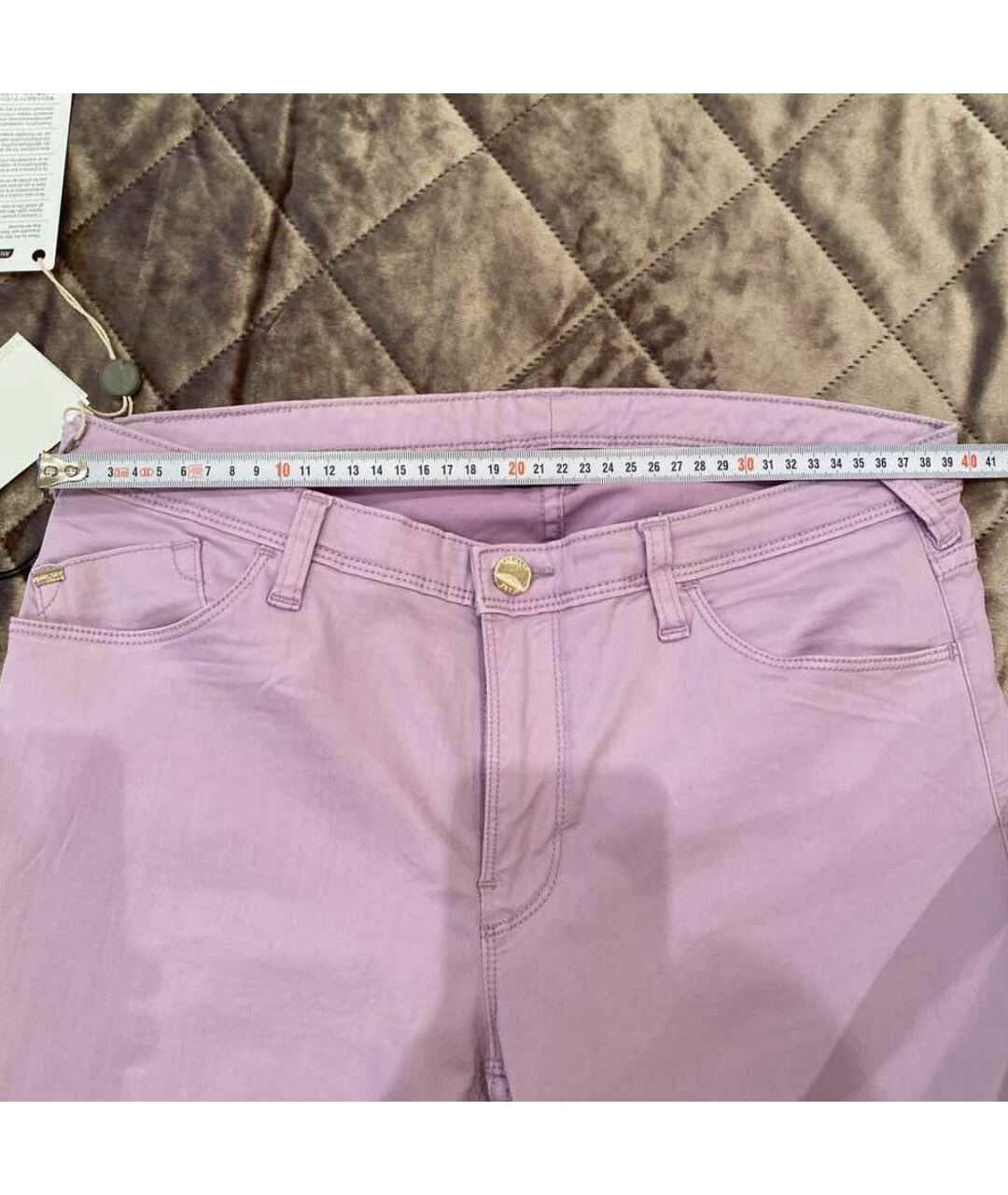ARMANI JEANS Розовые хлопковые джинсы слим, фото 5