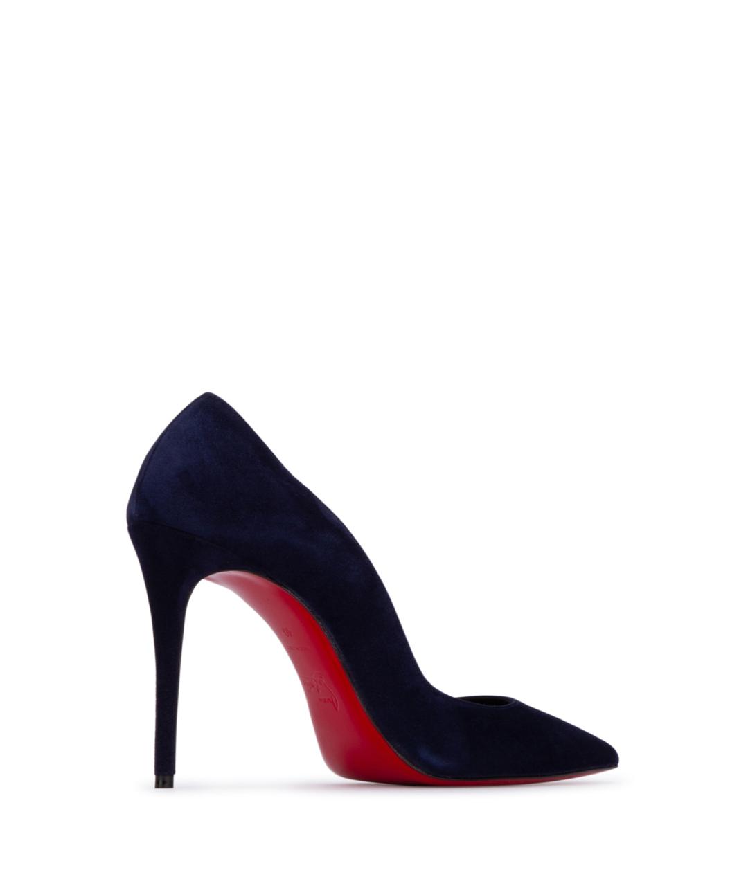 CHRISTIAN LOUBOUTIN Черные замшевые туфли, фото 3