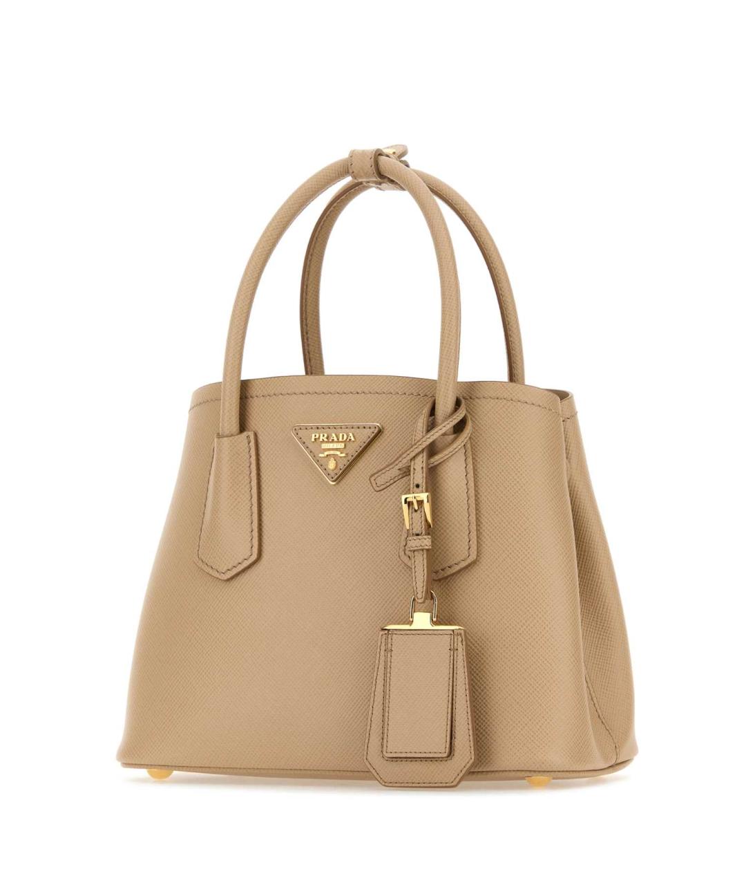 PRADA Бежевая кожаная сумка с короткими ручками, фото 2