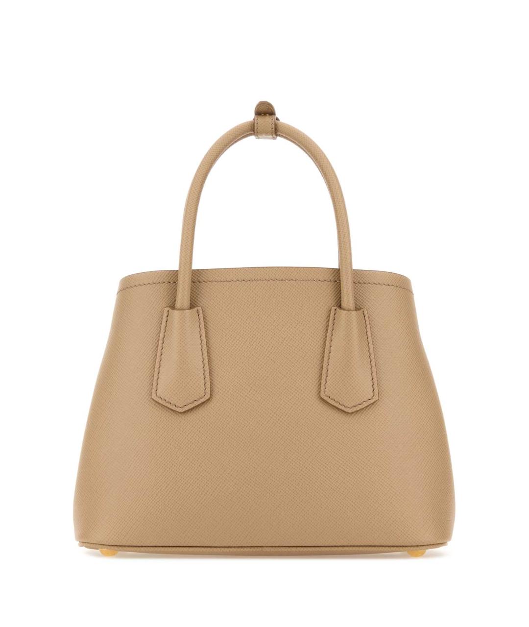 PRADA Бежевая кожаная сумка с короткими ручками, фото 3