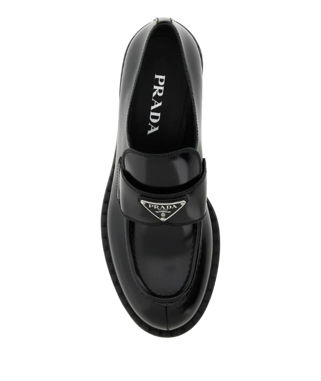 PRADA Черные кожаные лоферы, фото 3