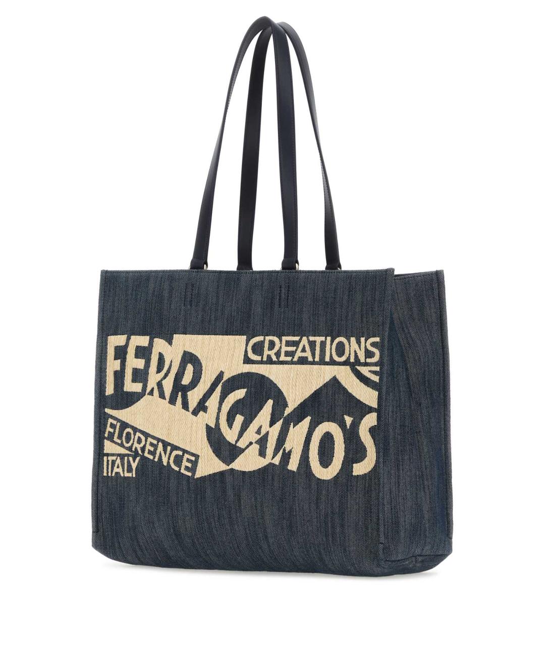 FERRAGAMO Синяя сумка тоут, фото 2