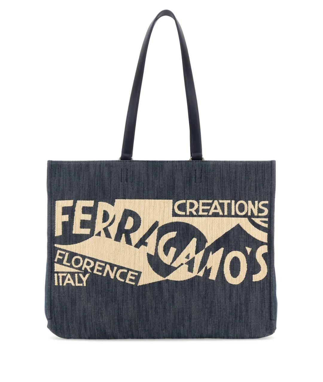 FERRAGAMO Синяя сумка тоут, фото 1