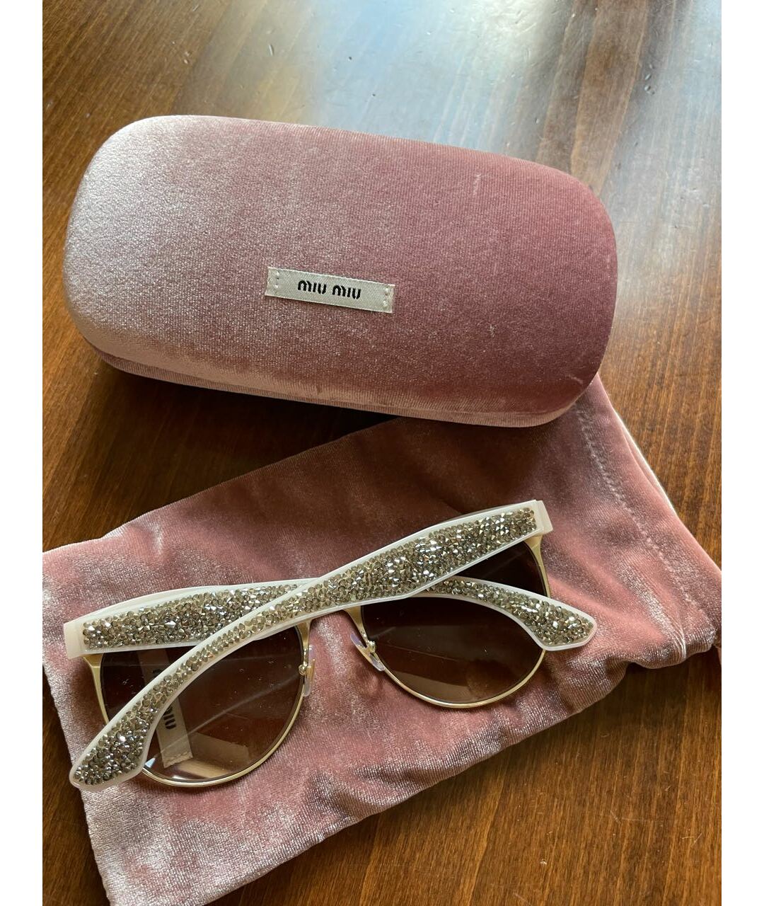 MIU MIU Розовые пластиковые солнцезащитные очки, фото 2