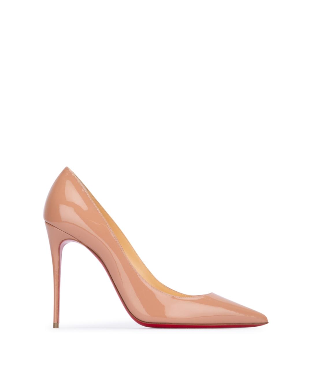 CHRISTIAN LOUBOUTIN Бежевые кожаные туфли, фото 1