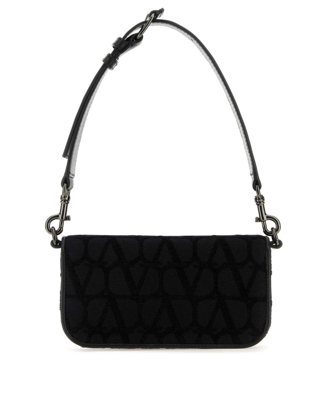 VALENTINO Черная тканевая сумка на плечо, фото 3
