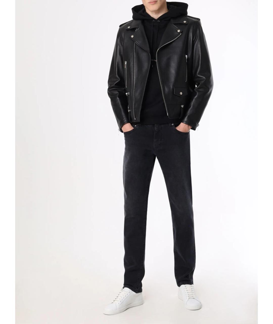 SAINT LAURENT Черная кожаная куртка, фото 3