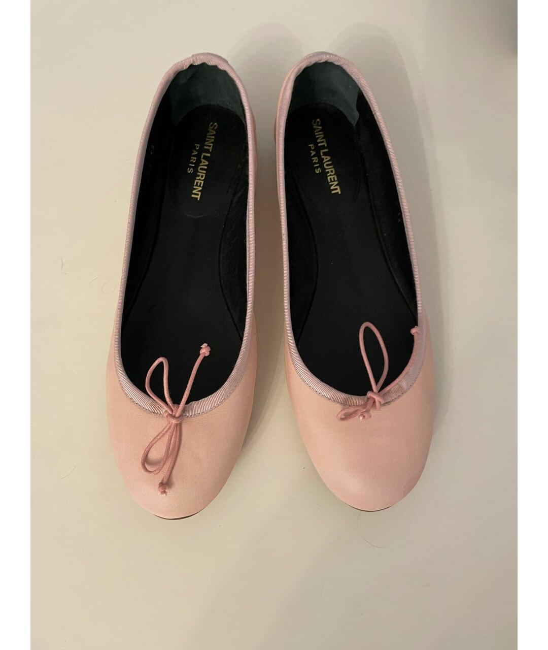 SAINT LAURENT Розовые кожаные балетки, фото 2