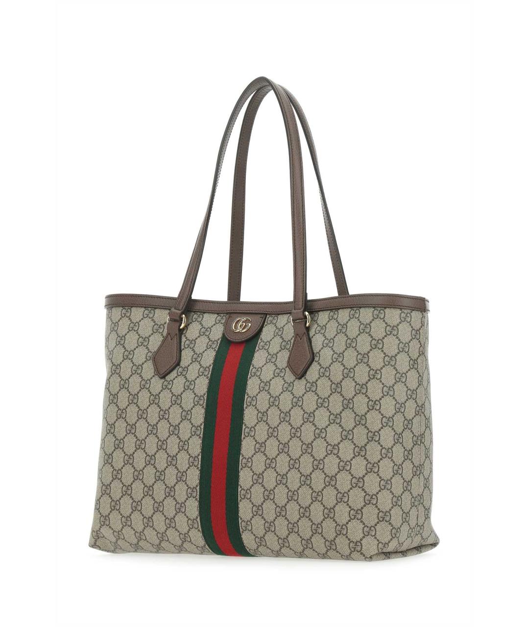 GUCCI Коричневая тканевая сумка тоут, фото 2