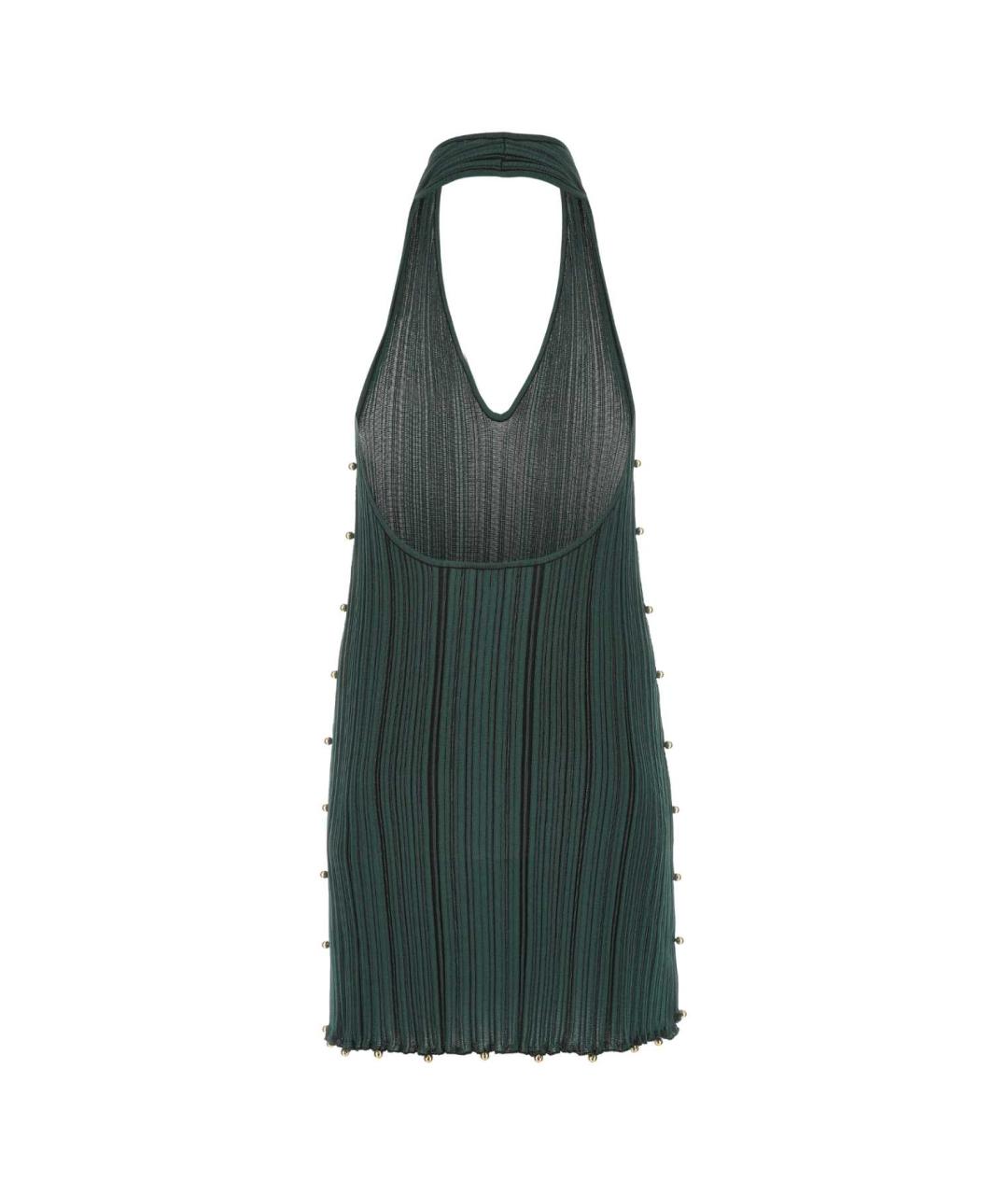 BOTTEGA VENETA Зеленые полиэстеровое коктейльное платье, фото 2