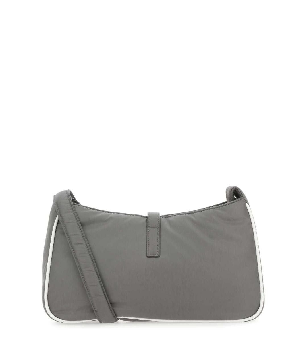 SAINT LAURENT Серая синтетическая сумка на плечо, фото 3