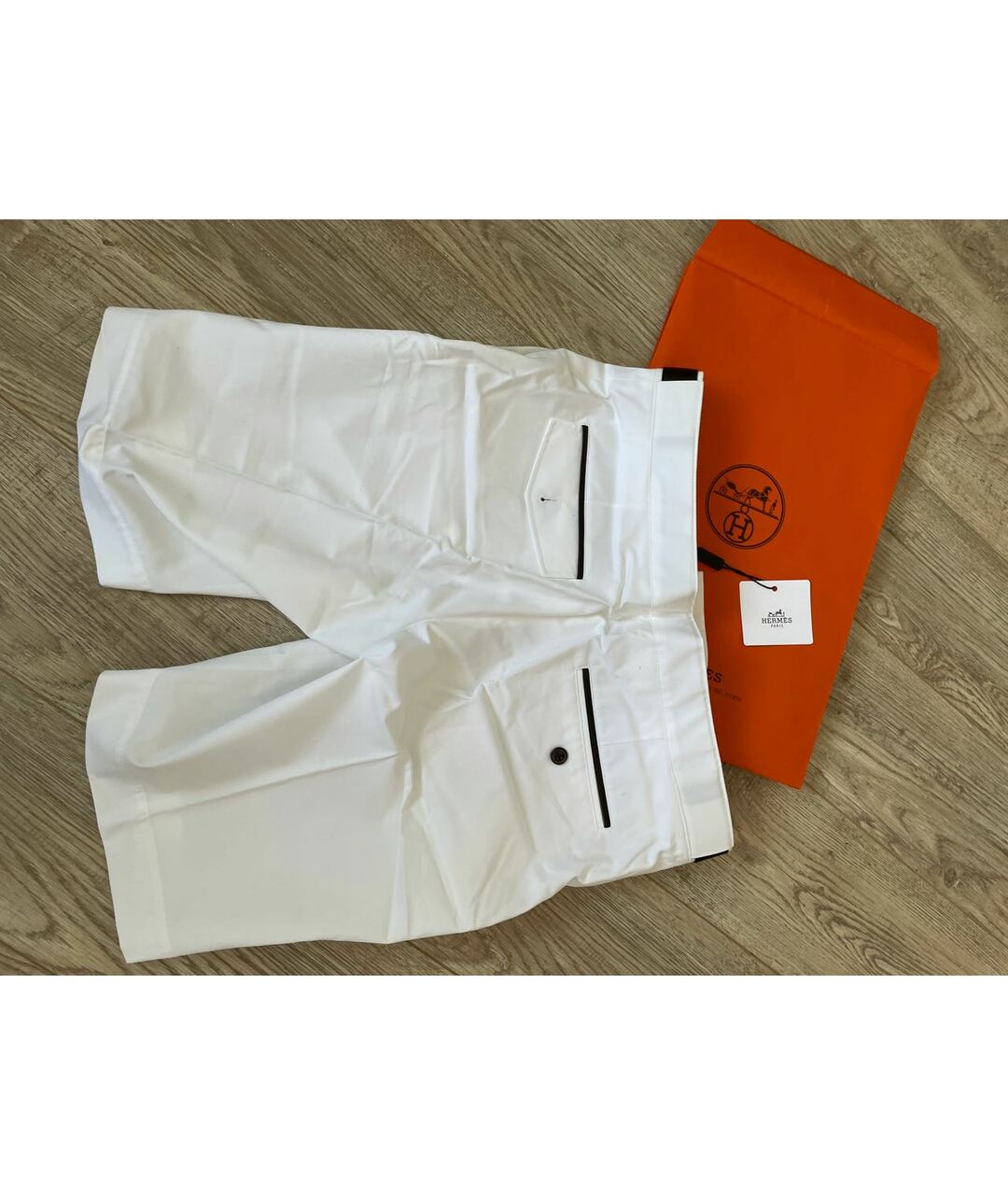 HERMES PRE-OWNED Белые хлопковые шорты, фото 2