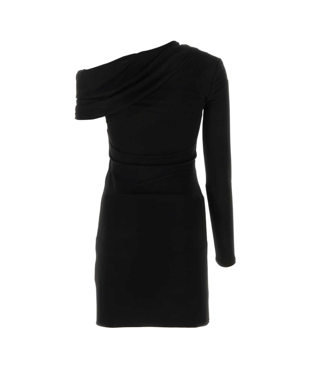 SAINT LAURENT Черное вискозное коктейльное платье, фото 2