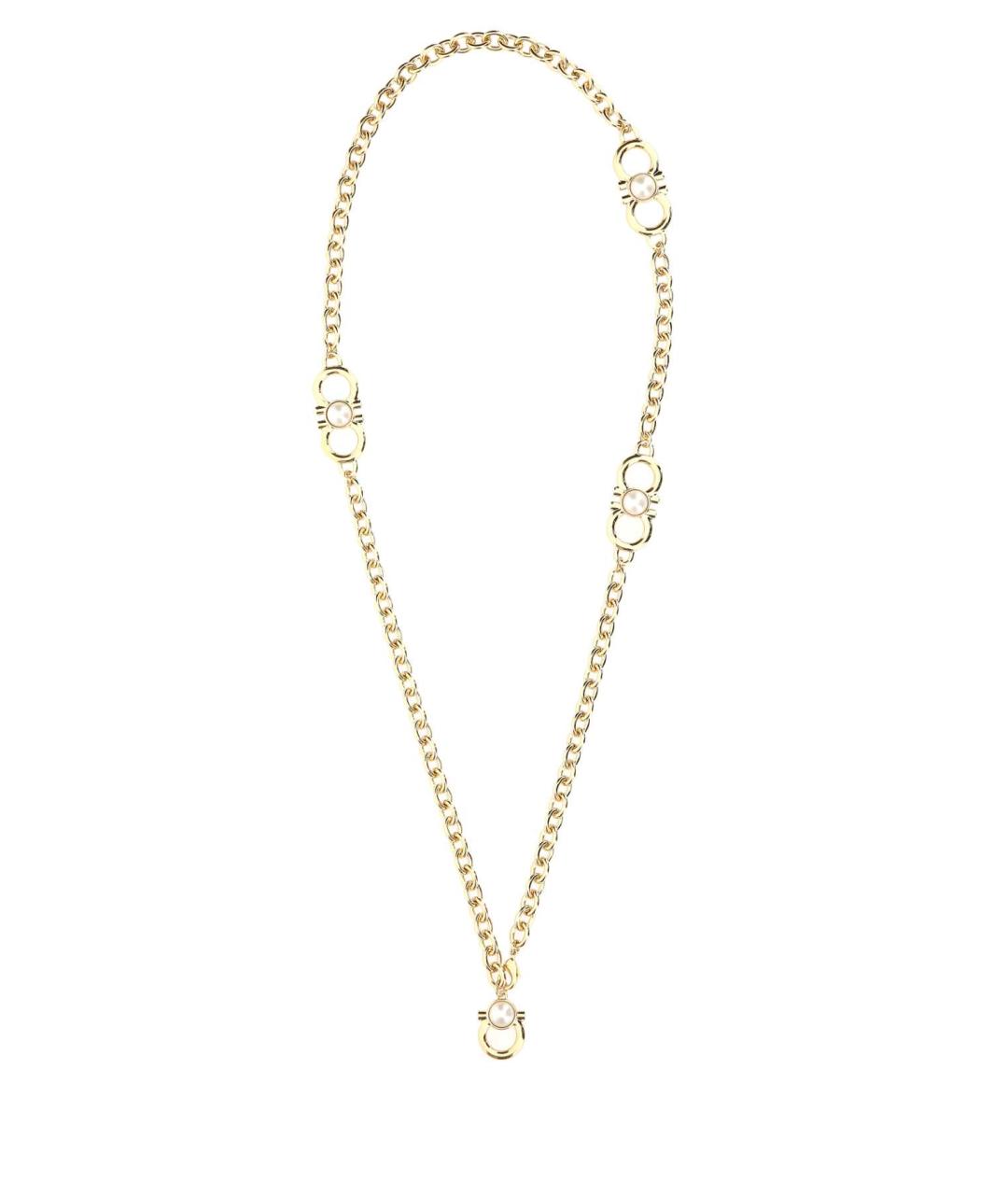 FERRAGAMO Золотое латунное колье, фото 1