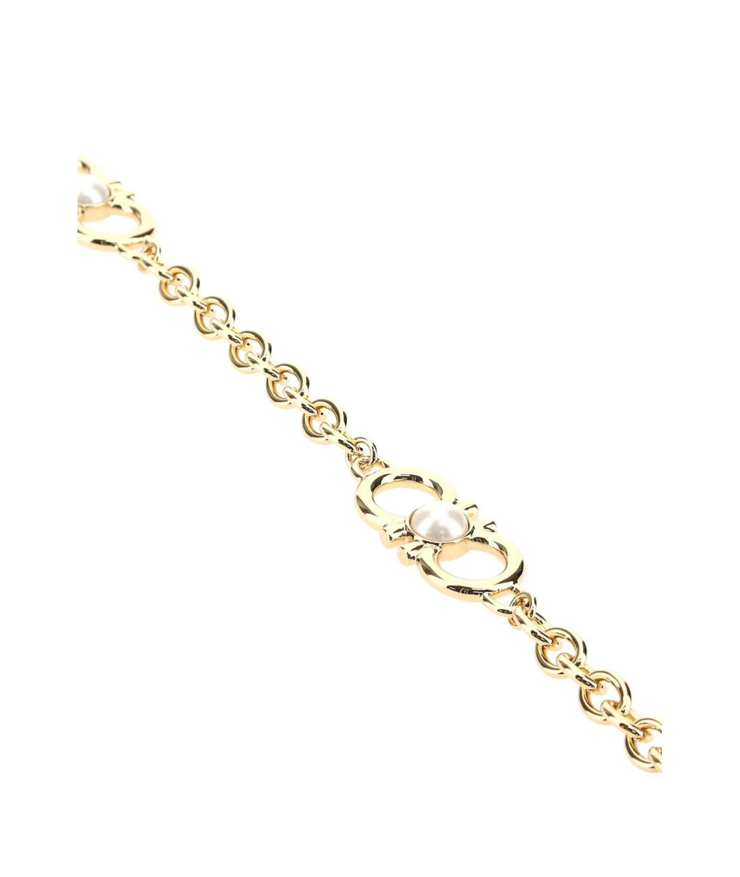 FERRAGAMO Золотое латунное колье, фото 2