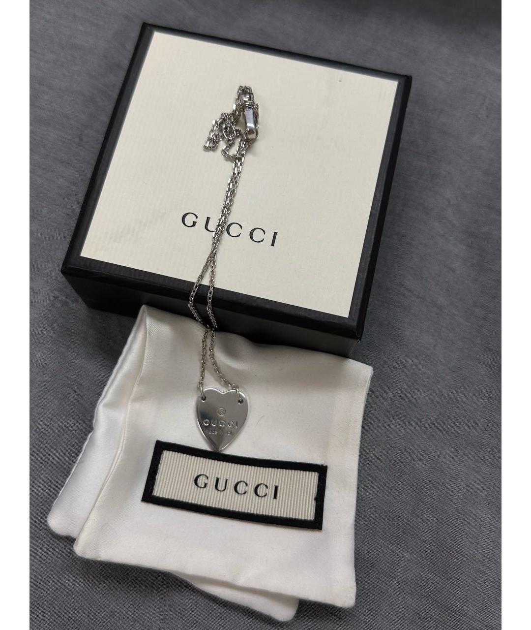 GUCCI Серебряная серебряная подвеска, фото 2