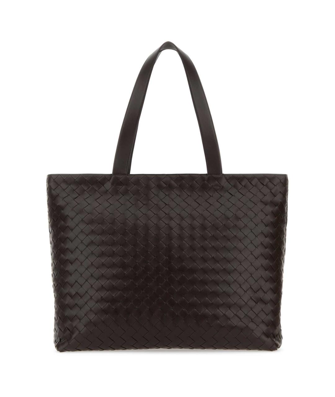 BOTTEGA VENETA Коричневая кожаная сумка тоут, фото 3