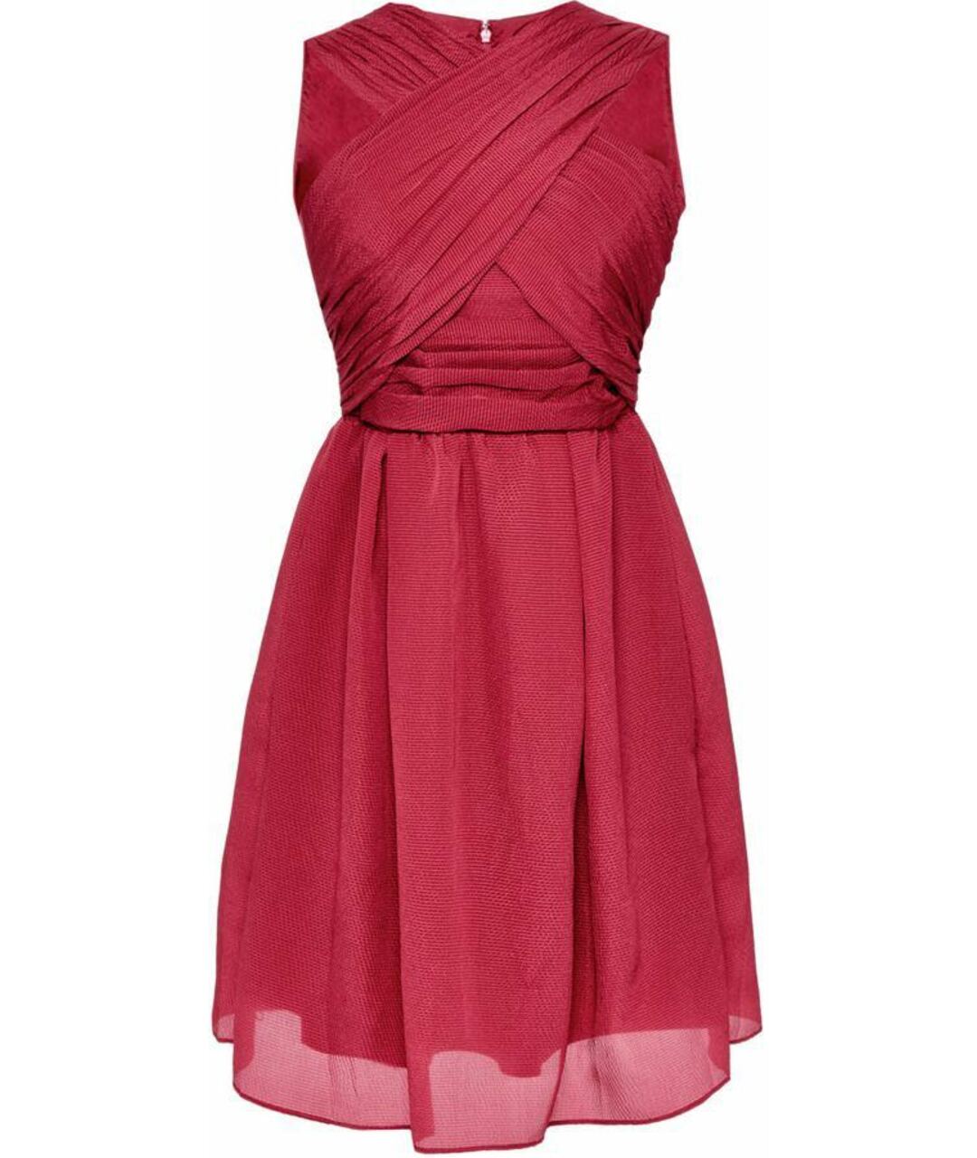 CARVEN Бордовое шелковое повседневное платье, фото 1