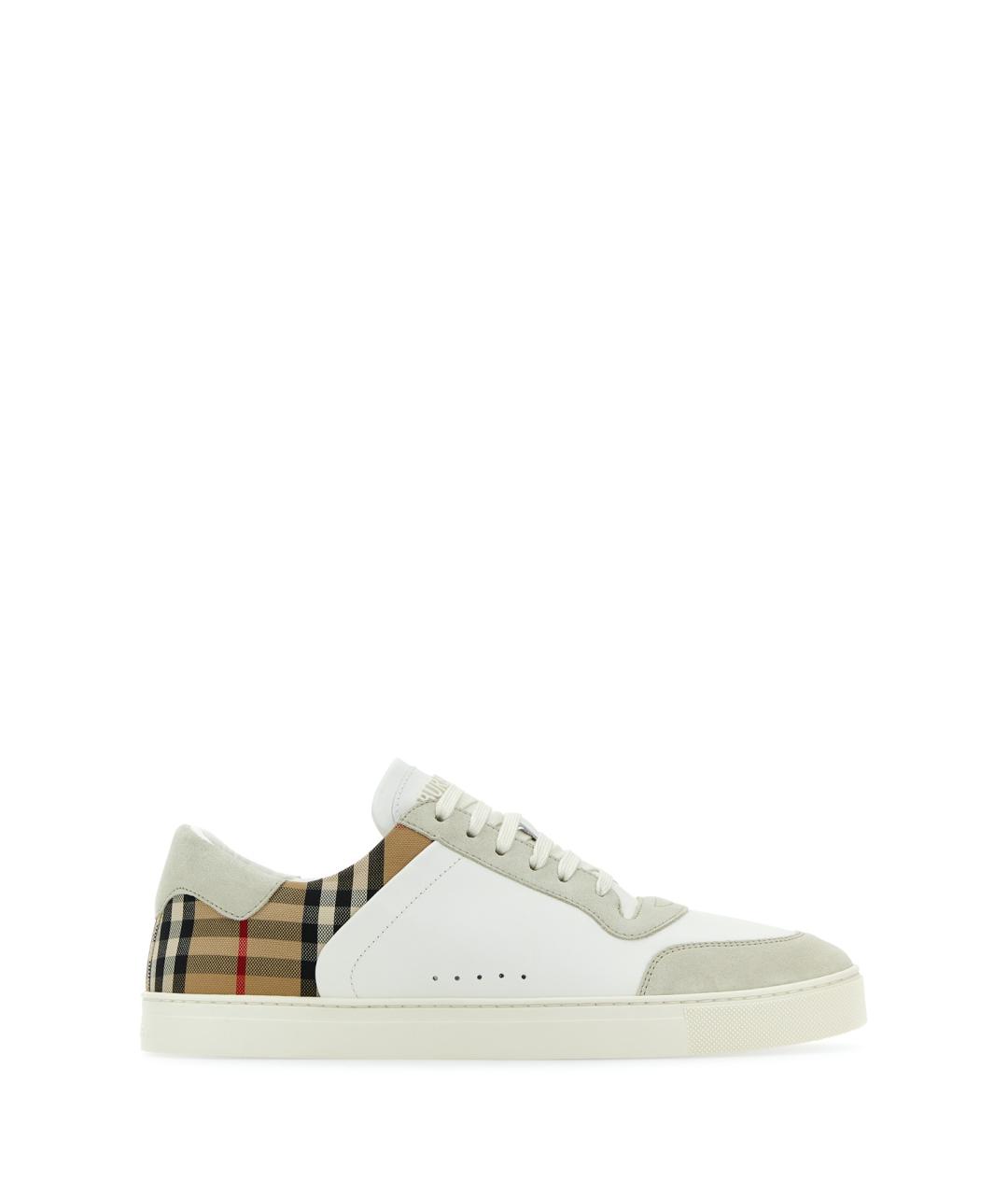 BURBERRY Мульти кожаные низкие кроссовки / кеды, фото 1