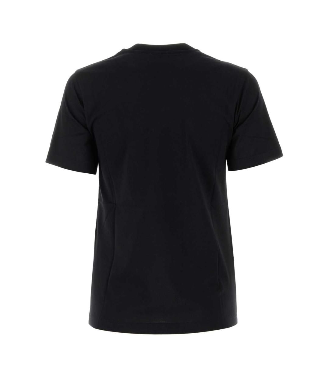 BURBERRY Черная хлопковая футболка, фото 2