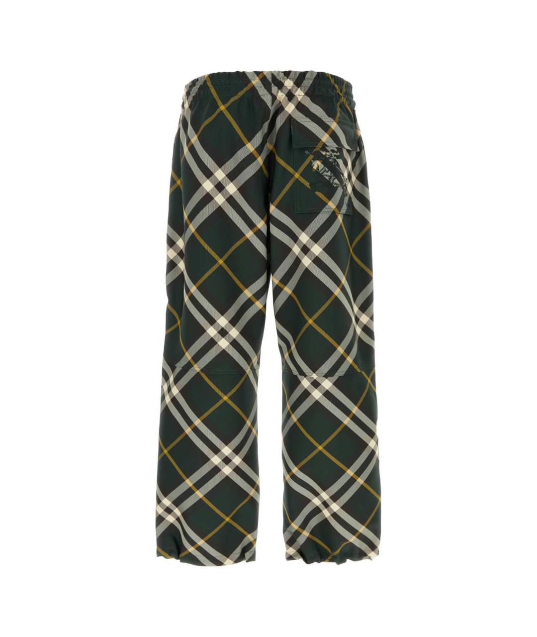 BURBERRY Зеленые полиэстеровые повседневные брюки, фото 2