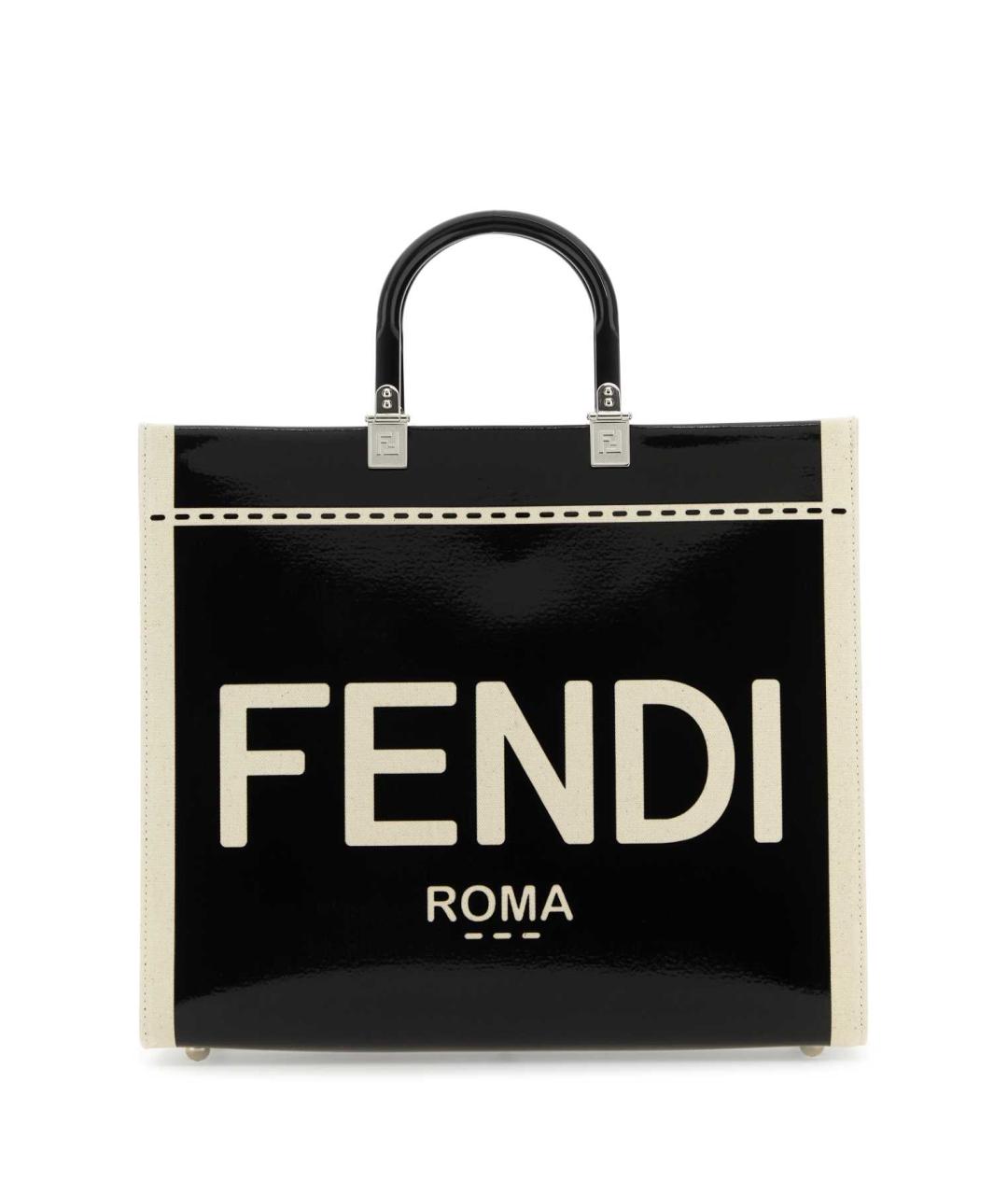 FENDI Черная сумка тоут, фото 1