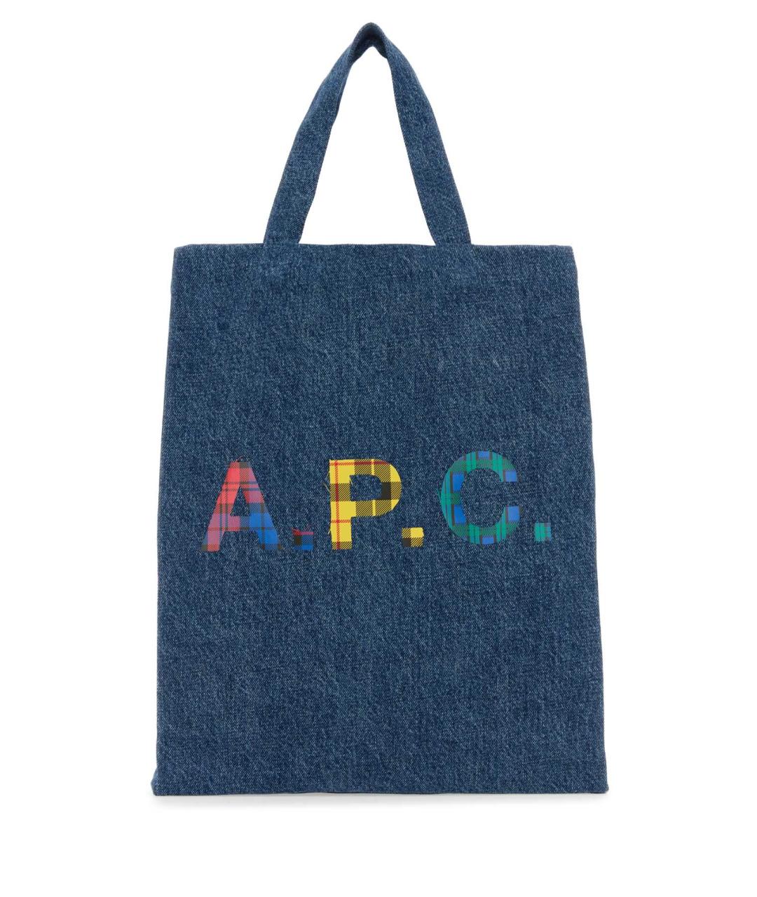 A.P.C. Синяя хлопковая сумка тоут, фото 1