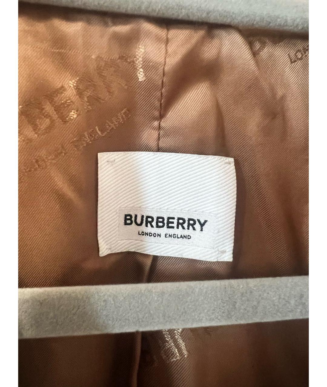 BURBERRY Бежевое шерстяное пальто, фото 3