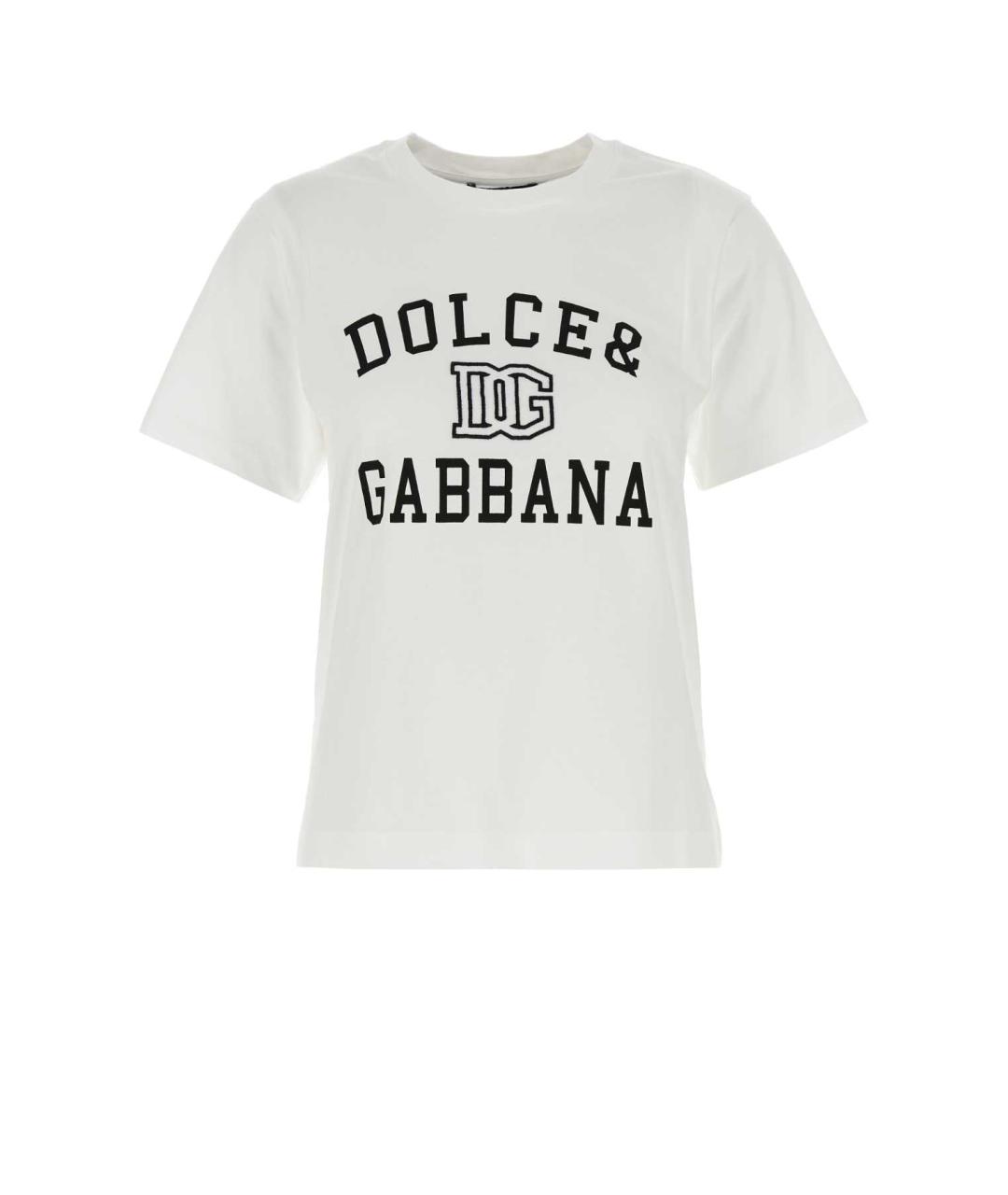 DOLCE&GABBANA Белая хлопковая футболка, фото 1