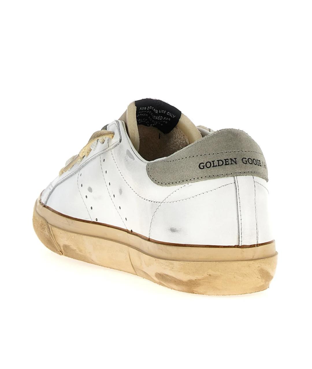 GOLDEN GOOSE DELUXE BRAND Белые кожаные низкие кроссовки / кеды, фото 3