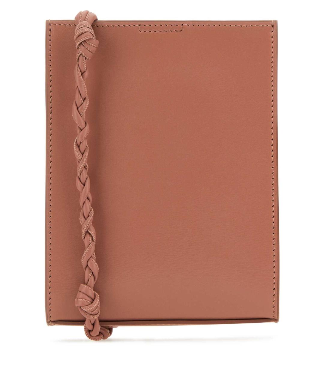 JIL SANDER Розовая кожаная сумка через плечо, фото 3