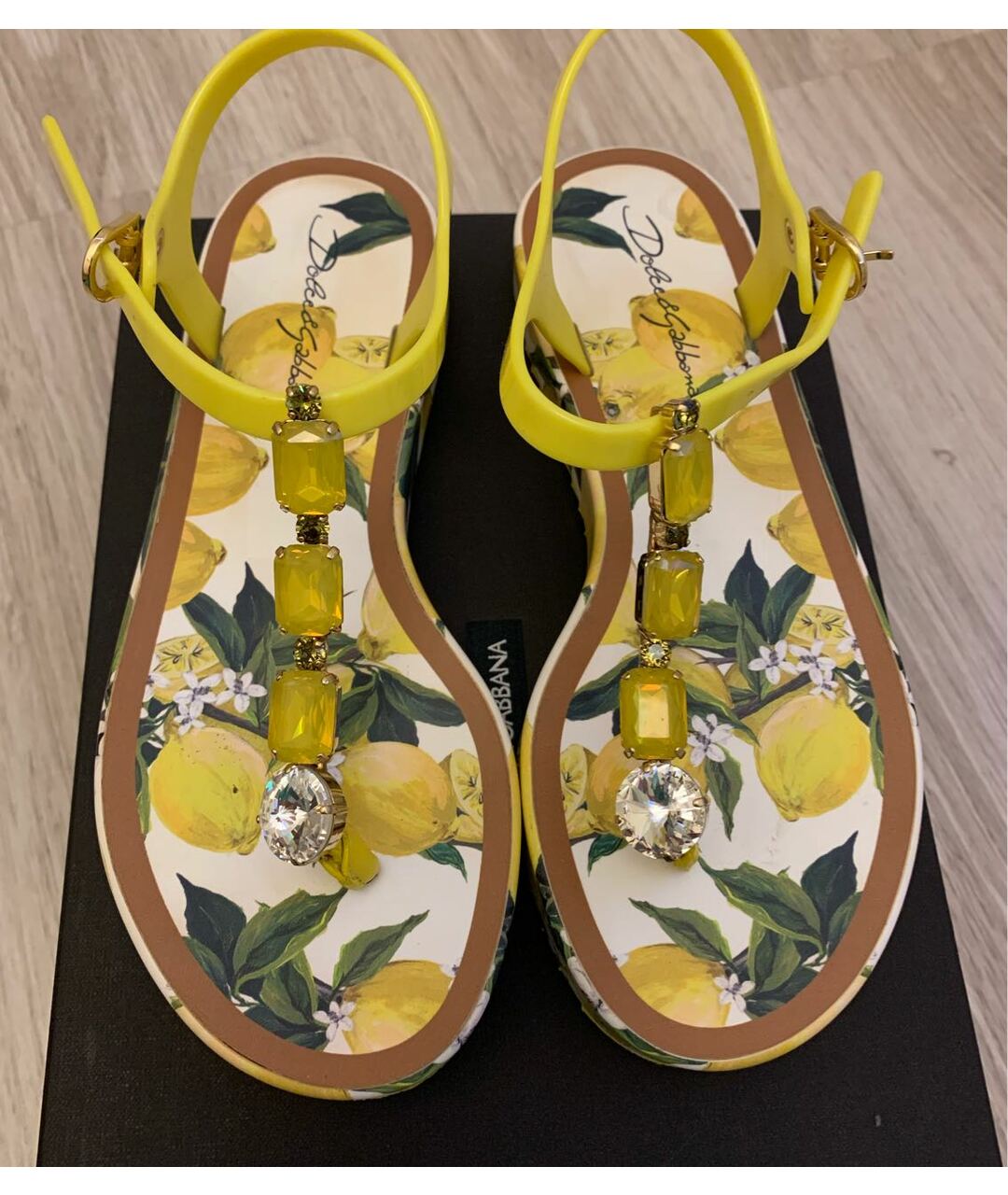 DOLCE&GABBANA Желтые сандалии, фото 4