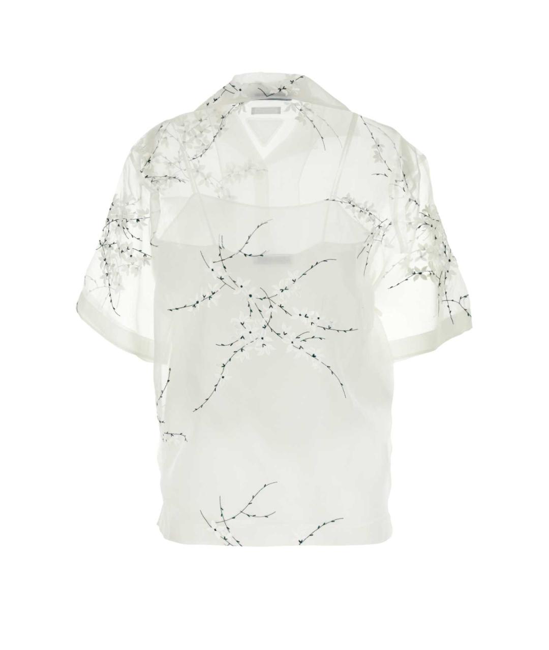 PRADA Белая шелковая рубашка, фото 2