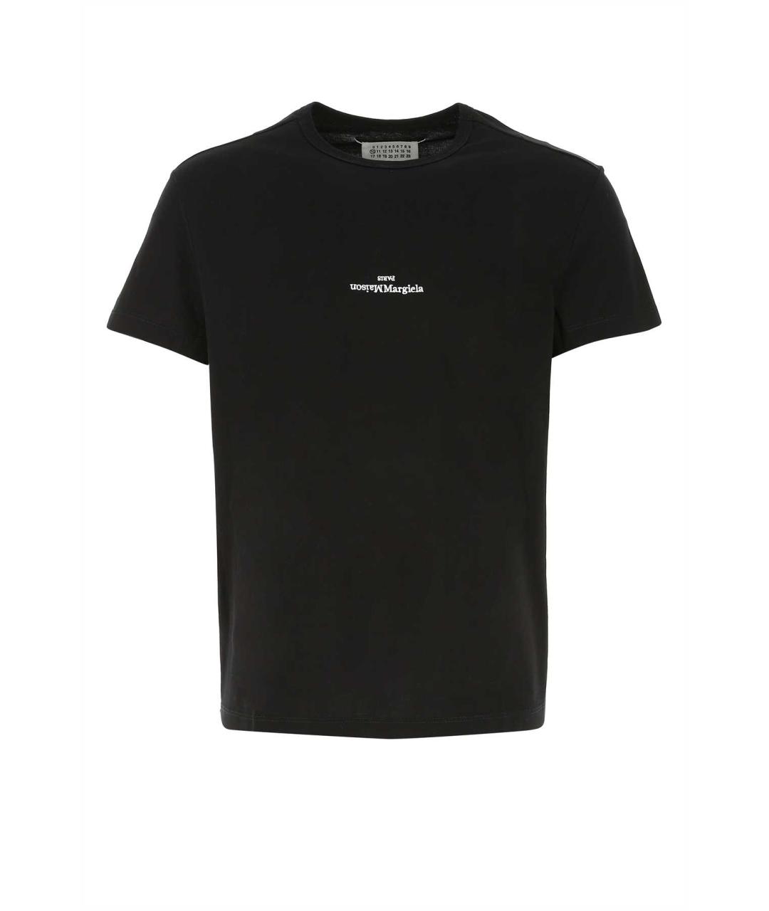 MAISON MARGIELA Черная хлопковая футболка, фото 1