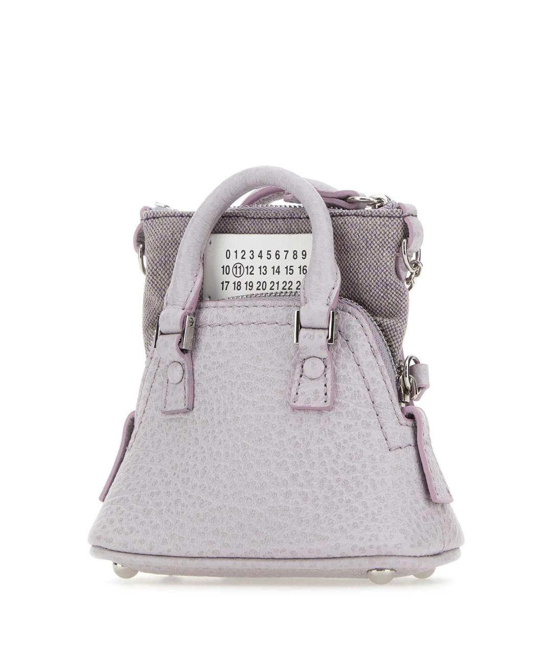 MAISON MARGIELA Фиолетовая кожаная сумка через плечо, фото 2