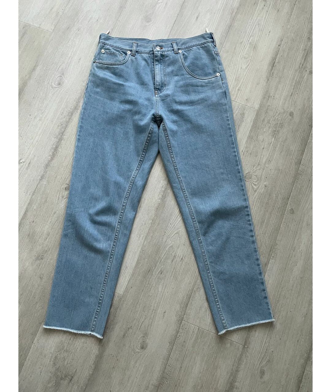№21 Голубые прямые джинсы, фото 6