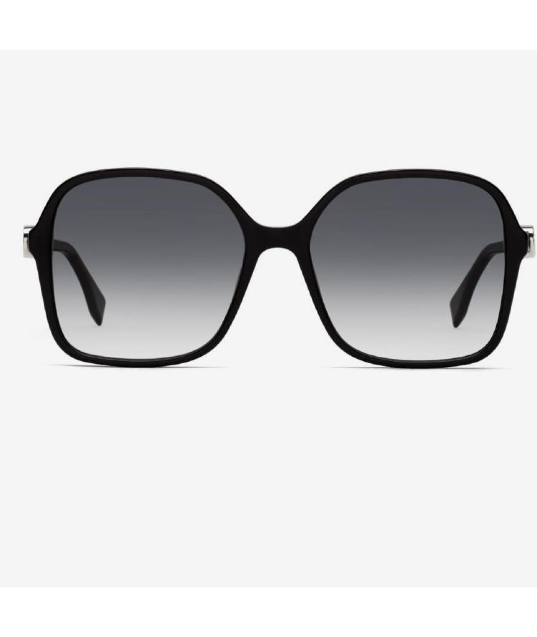 FENDI Черные пластиковые солнцезащитные очки, фото 6