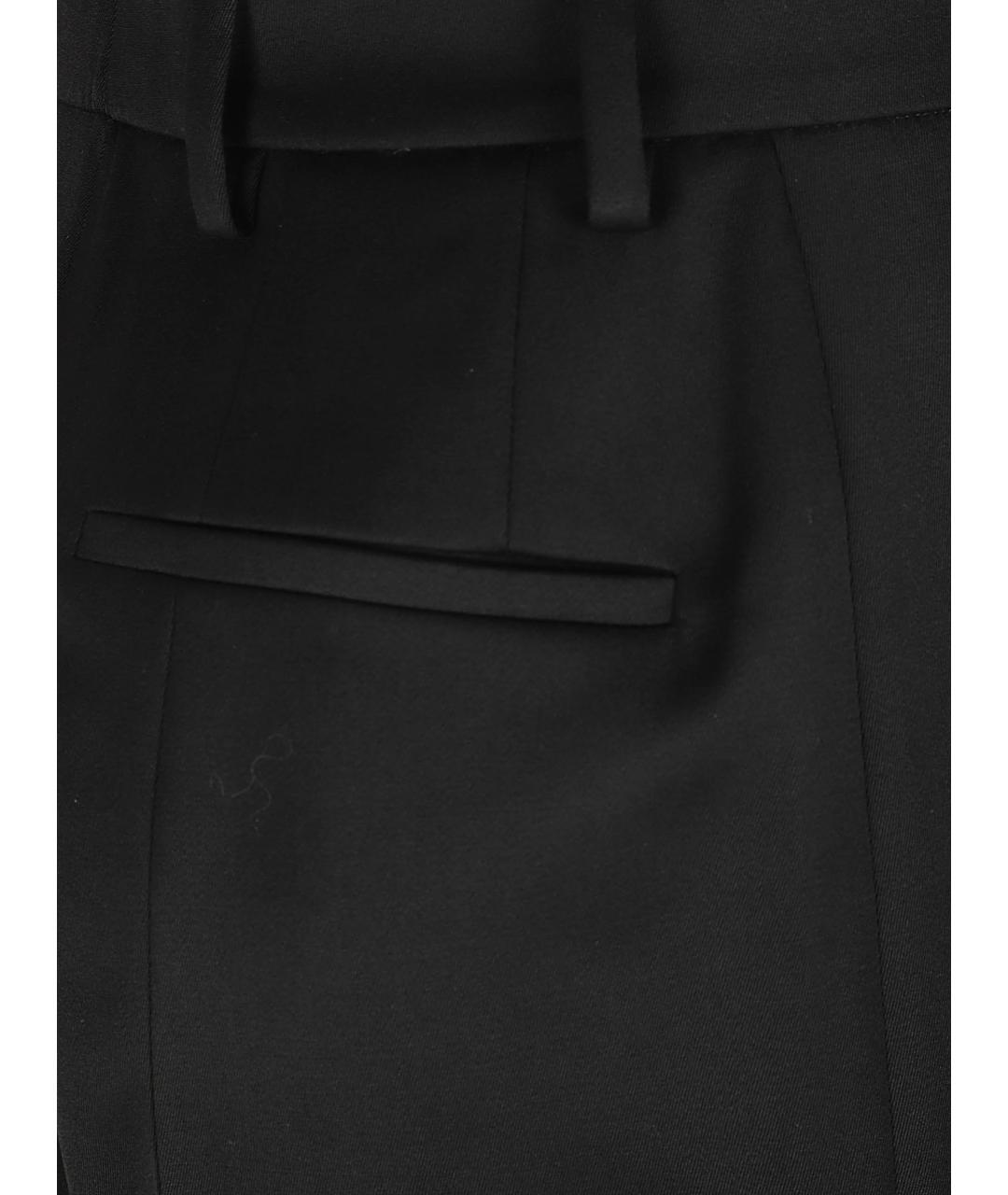 PRADA Черные атласные прямые брюки, фото 2