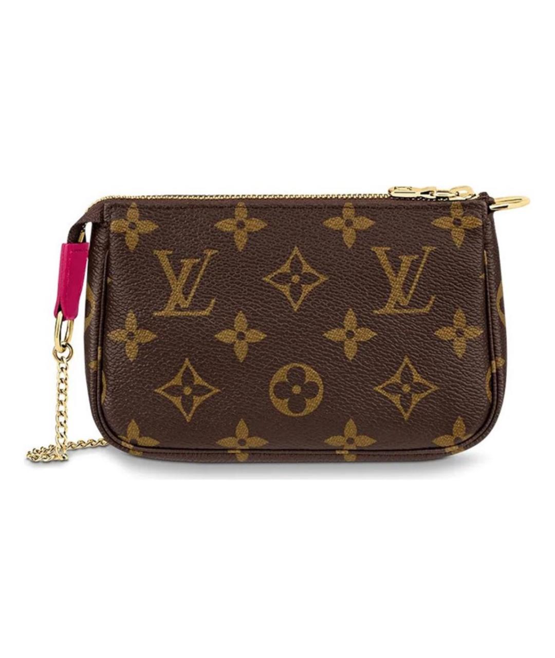 LOUIS VUITTON Коричневая кожаная сумка через плечо, фото 3