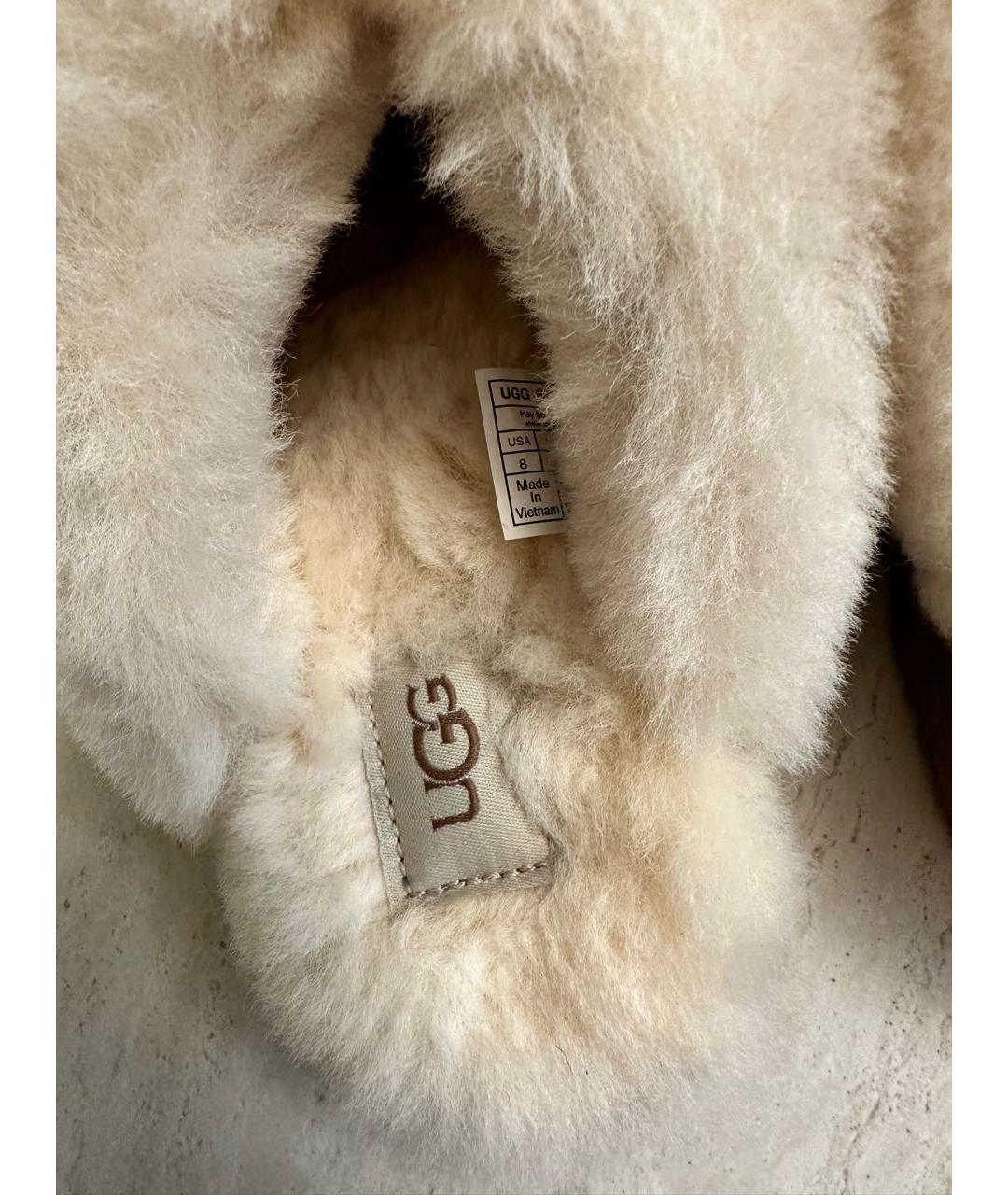 UGG AUSTRALIA Коричневые замшевые сабо, фото 4