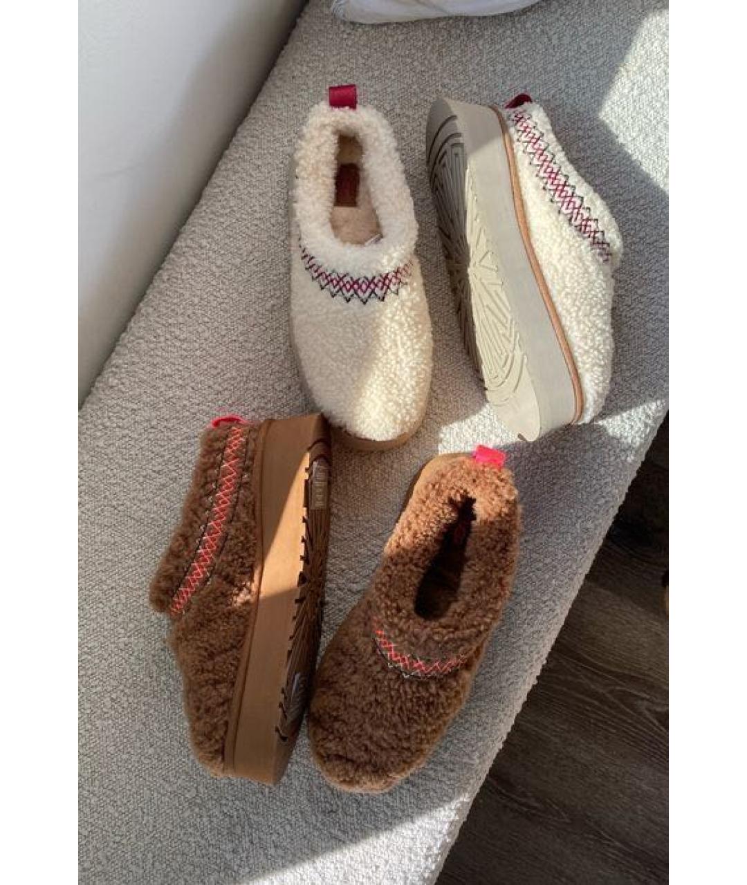 UGG AUSTRALIA Бежевые кожаные ботинки, фото 6