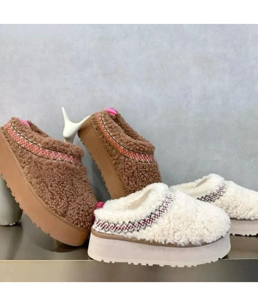 UGG AUSTRALIA Бежевые кожаные ботинки, фото 5