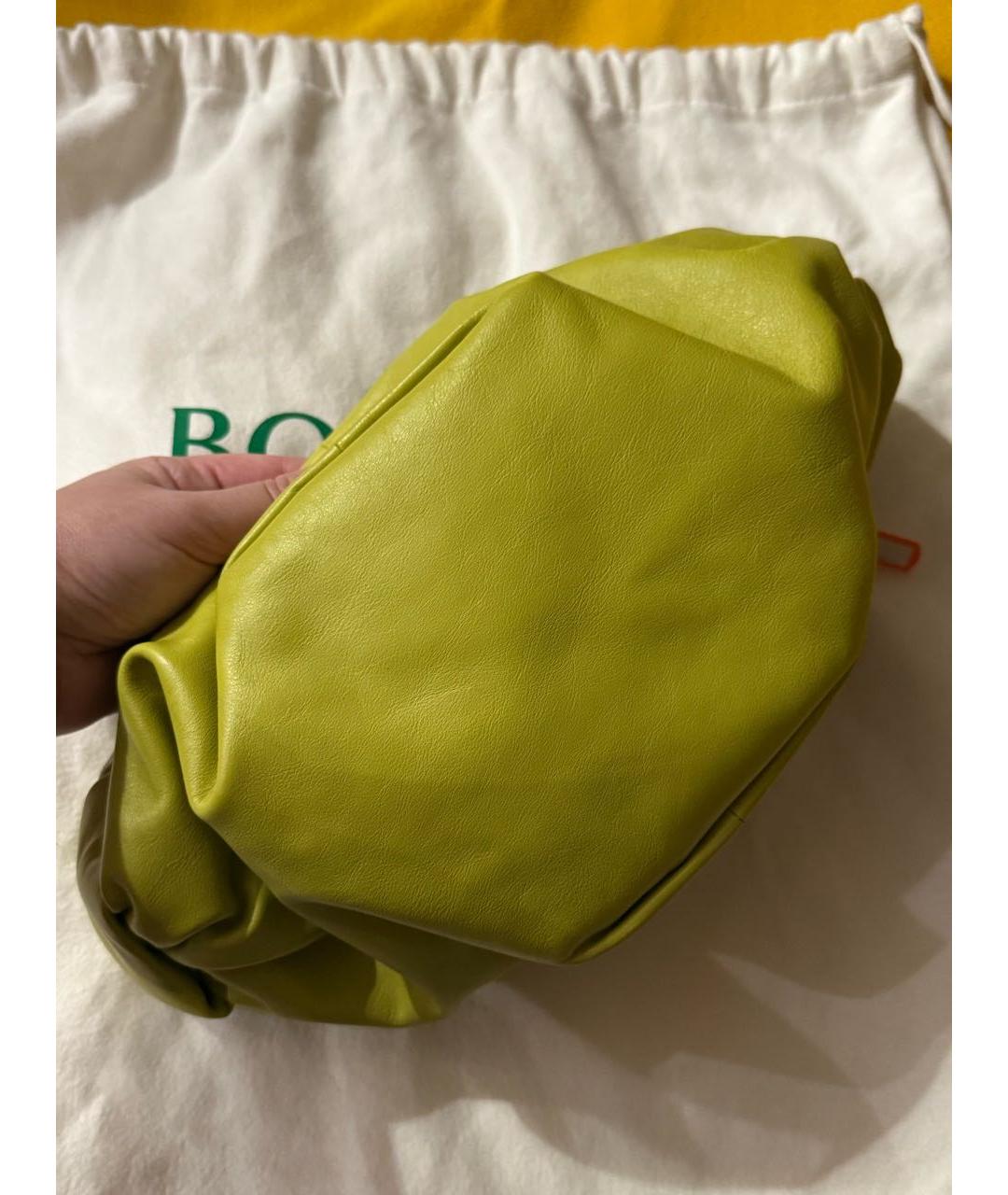 BOTTEGA VENETA Зеленая сумка через плечо из лакированной кожи, фото 3