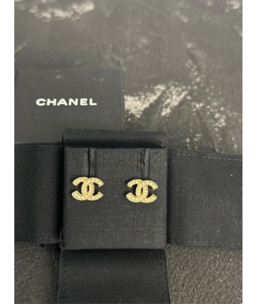 CHANEL Золотые серьги, фото 5