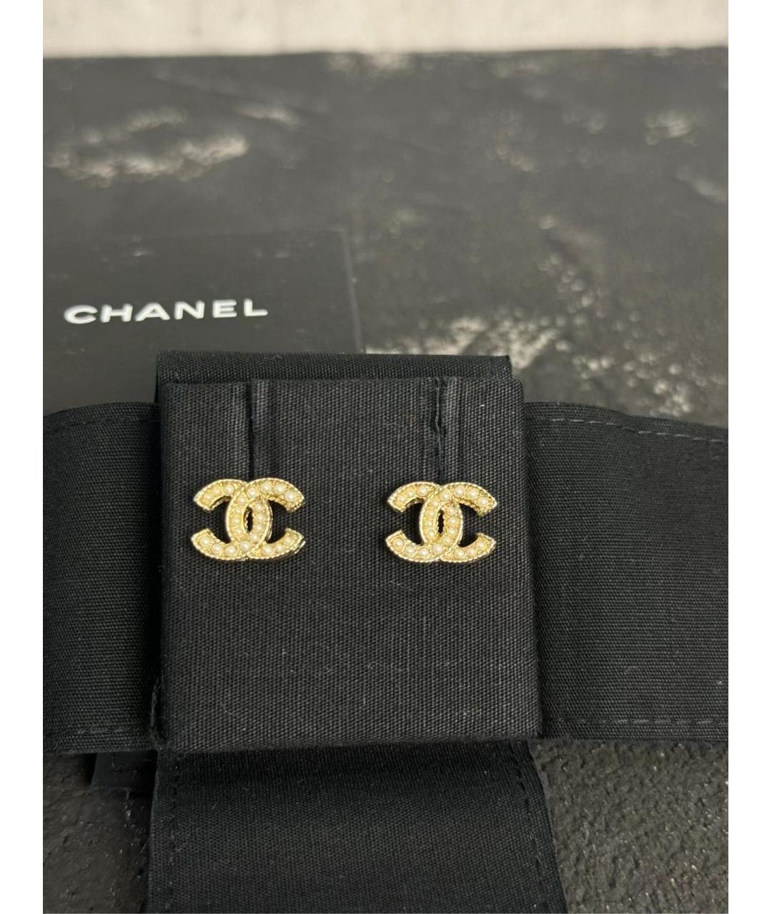 CHANEL Золотые серьги, фото 4