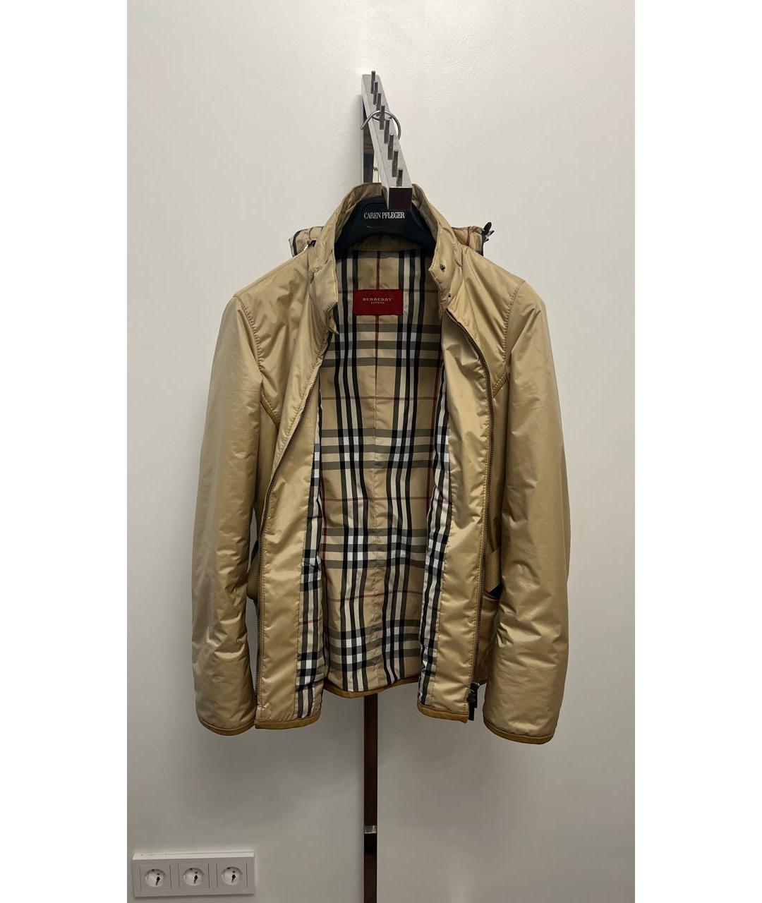 BURBERRY Бежевая полиамидовая куртка, фото 6