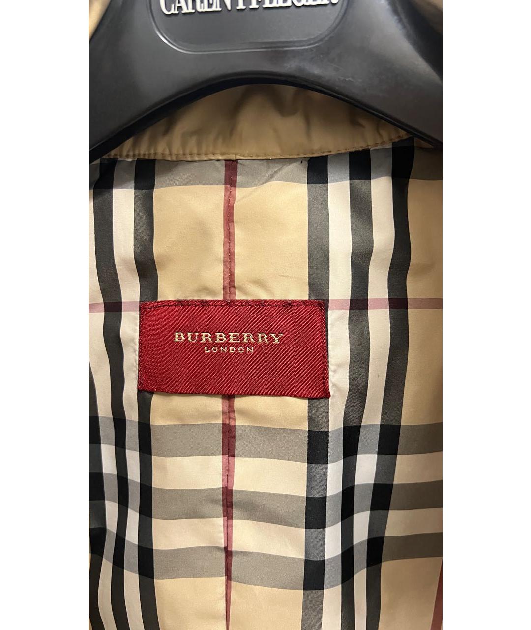 BURBERRY Бежевая полиамидовая куртка, фото 3