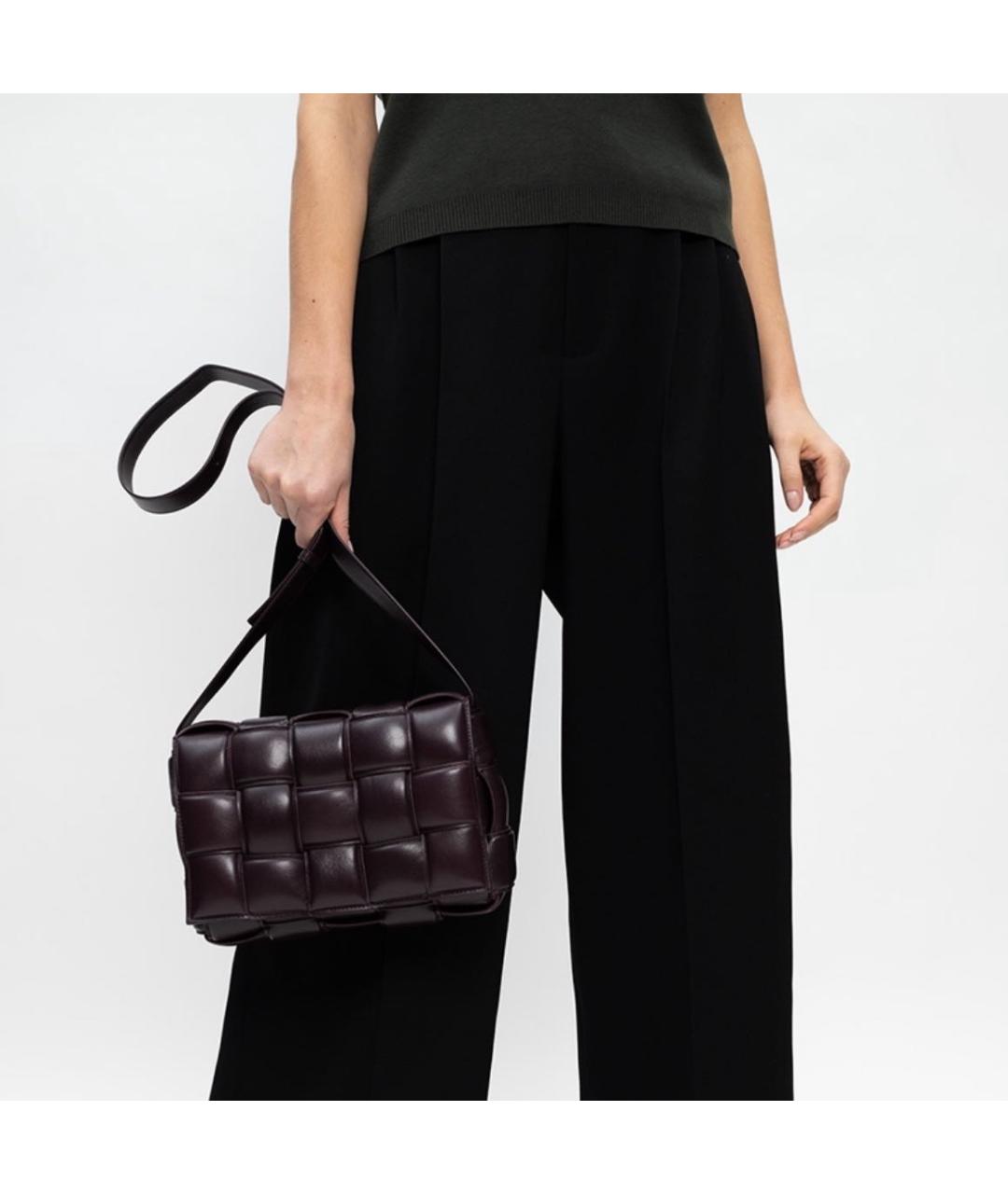 BOTTEGA VENETA Бордовая кожаная сумка через плечо, фото 4